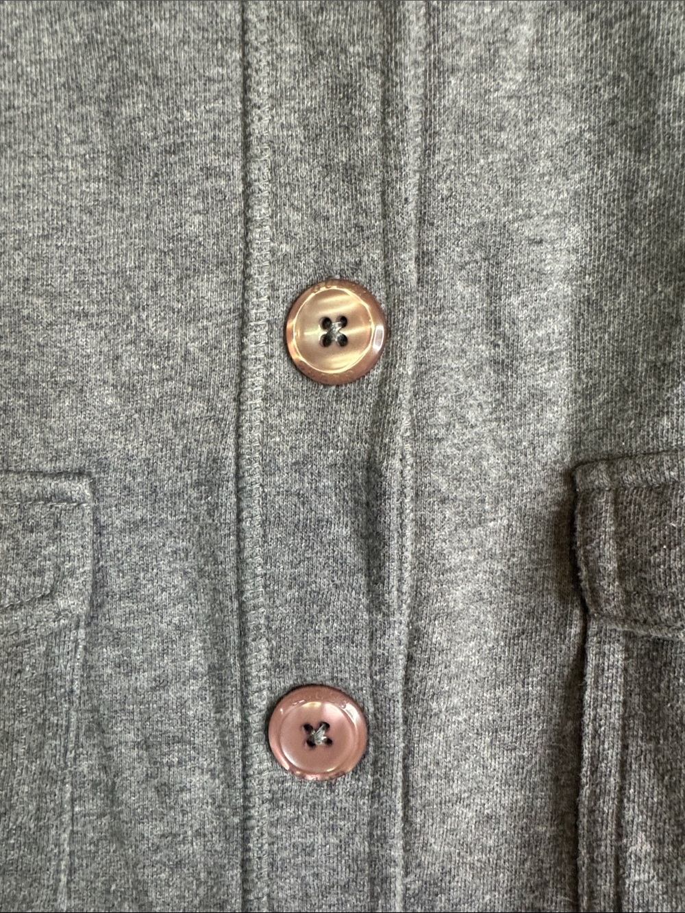 Guess Gray Rib Collar Button-Front Cardigan - Picture 9 of 10